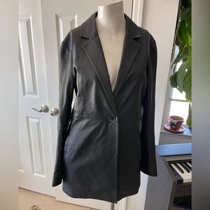 COS Black Leather Jacket